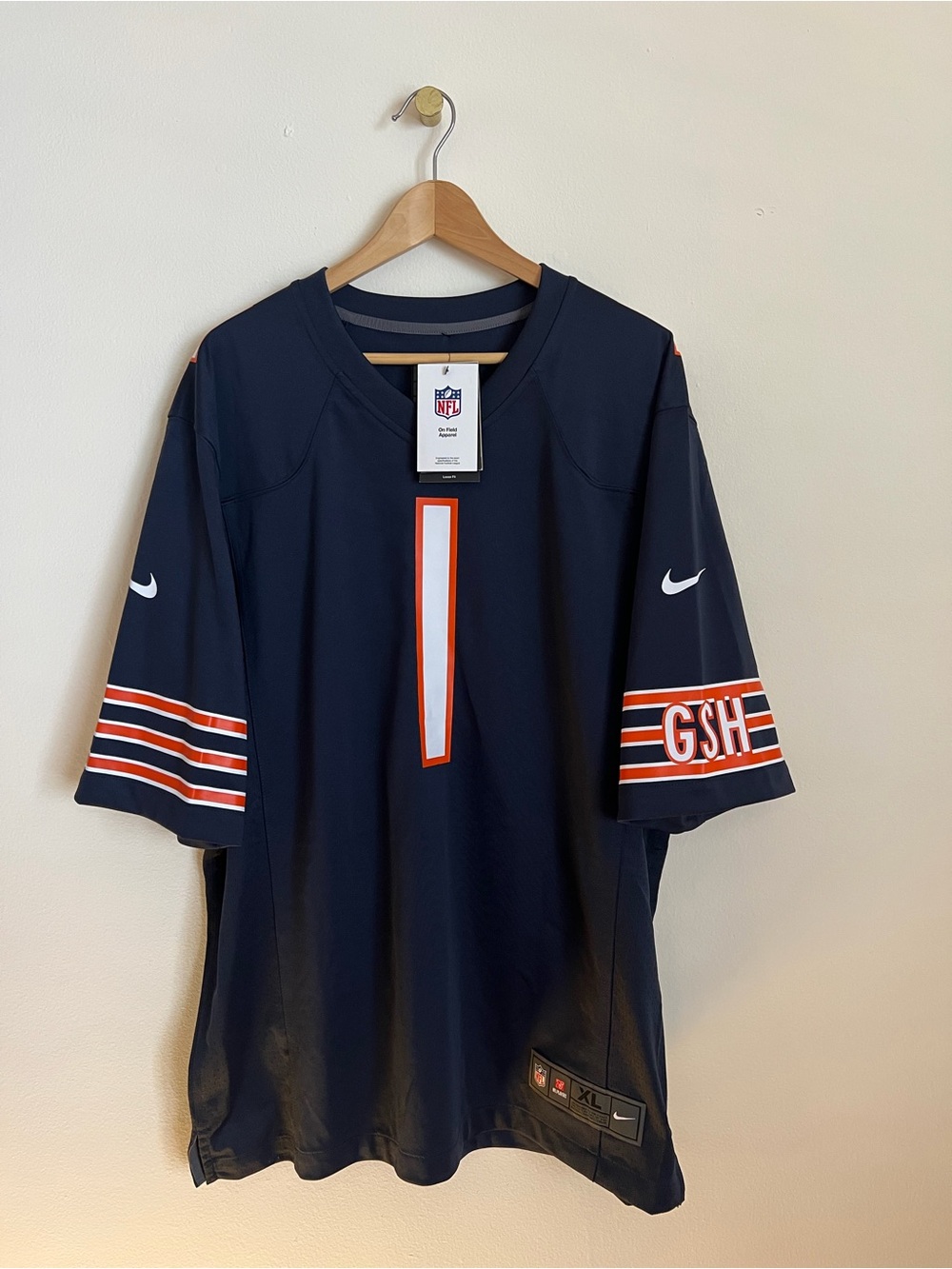 Nike + NFL On Field Apparel - Navy and Orange Chicago Bears Jersey - FIELDS #1